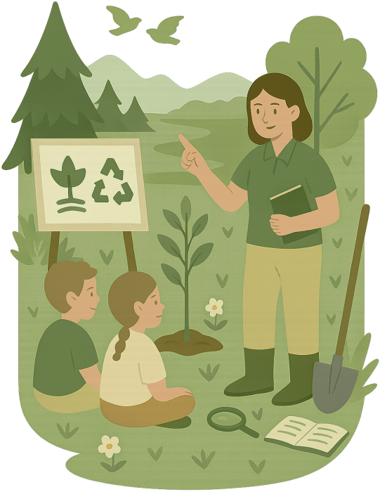 Ilustración para plasmar Educación Ambiental