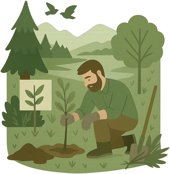 Ilustración para plasmar Restauración Ambiental